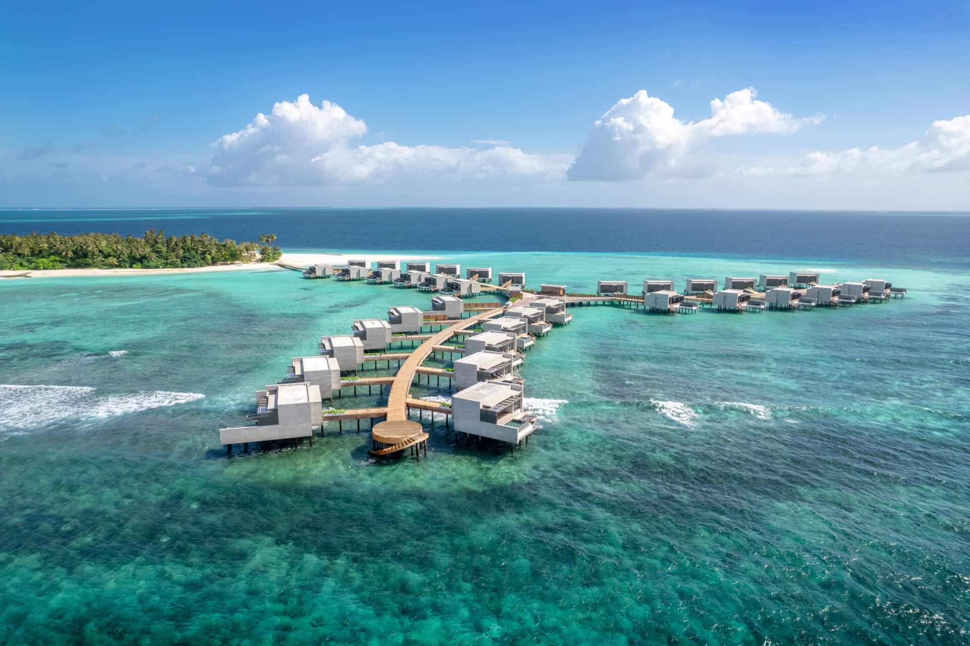 Alila Kothaifaru Maldives - Water Villa Aerial Shot